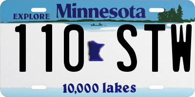 MN license plate 110STW