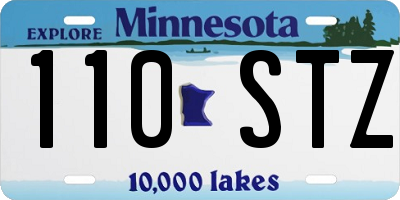 MN license plate 110STZ