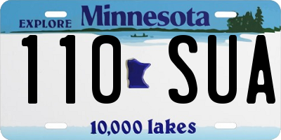 MN license plate 110SUA