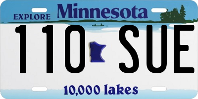 MN license plate 110SUE