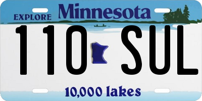 MN license plate 110SUL