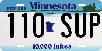 MN license plate 110SUP