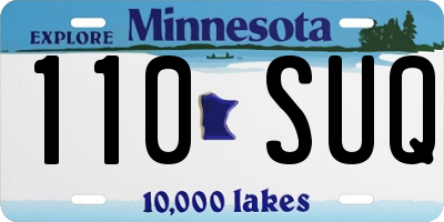 MN license plate 110SUQ