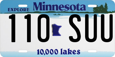 MN license plate 110SUU