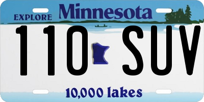 MN license plate 110SUV