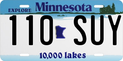 MN license plate 110SUY