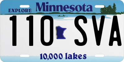 MN license plate 110SVA