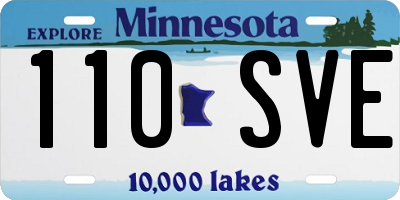 MN license plate 110SVE