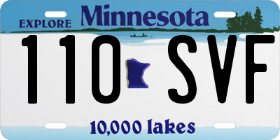 MN license plate 110SVF