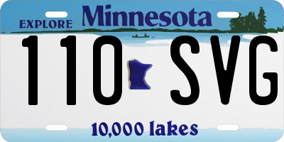 MN license plate 110SVG