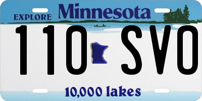 MN license plate 110SVO