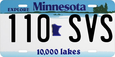 MN license plate 110SVS
