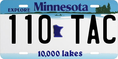 MN license plate 110TAC