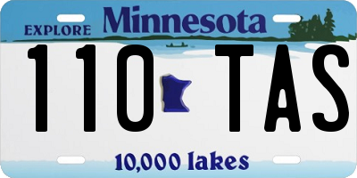 MN license plate 110TAS
