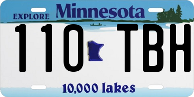 MN license plate 110TBH