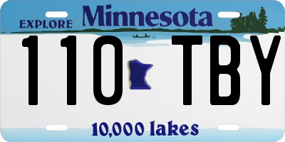 MN license plate 110TBY