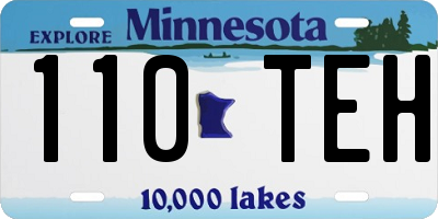 MN license plate 110TEH