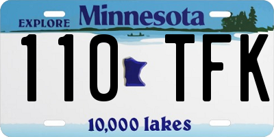 MN license plate 110TFK