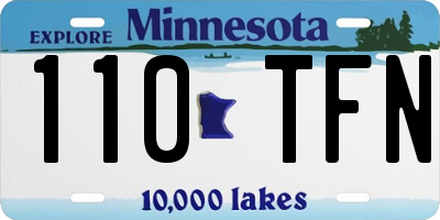 MN license plate 110TFN