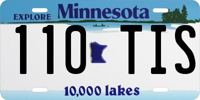 MN license plate 110TIS