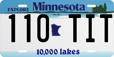 MN license plate 110TIT