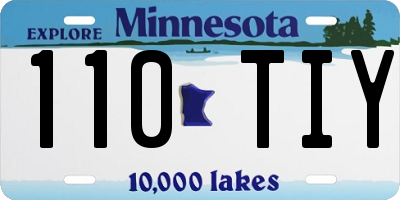 MN license plate 110TIY