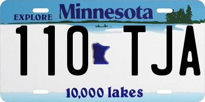 MN license plate 110TJA