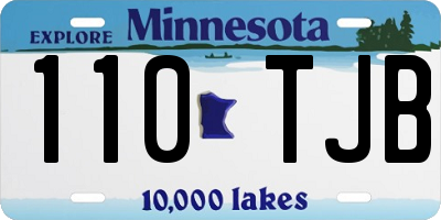MN license plate 110TJB