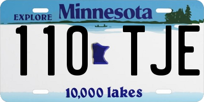 MN license plate 110TJE