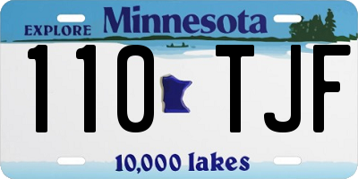 MN license plate 110TJF