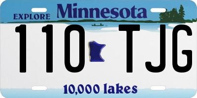 MN license plate 110TJG