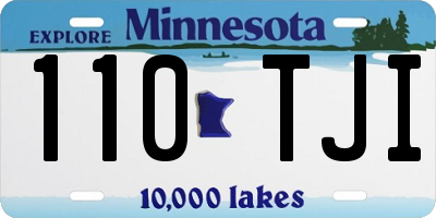 MN license plate 110TJI
