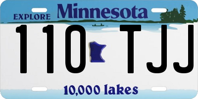 MN license plate 110TJJ
