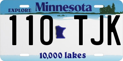 MN license plate 110TJK