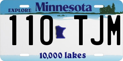 MN license plate 110TJM