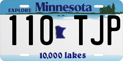 MN license plate 110TJP