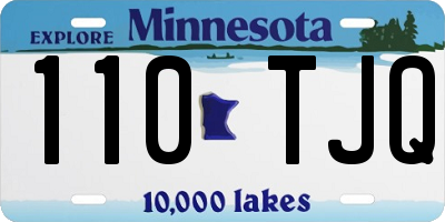 MN license plate 110TJQ