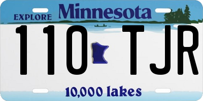 MN license plate 110TJR