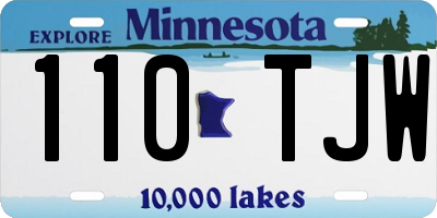 MN license plate 110TJW