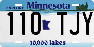 MN license plate 110TJY