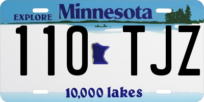 MN license plate 110TJZ