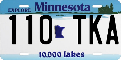 MN license plate 110TKA