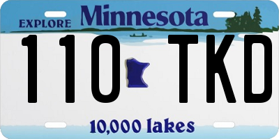 MN license plate 110TKD