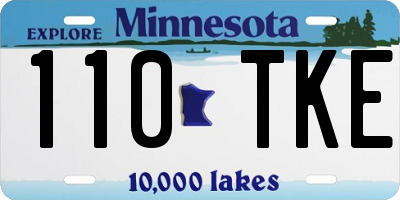 MN license plate 110TKE