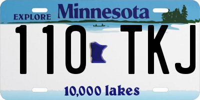 MN license plate 110TKJ