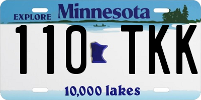MN license plate 110TKK