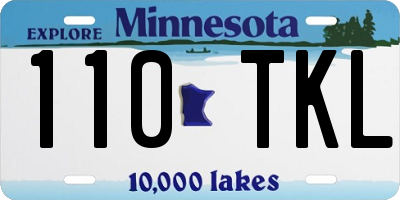 MN license plate 110TKL