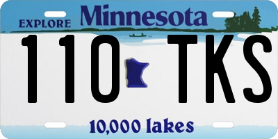 MN license plate 110TKS