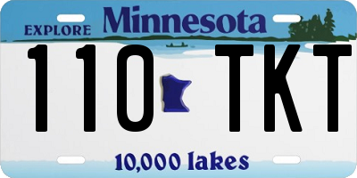 MN license plate 110TKT