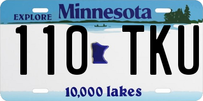 MN license plate 110TKU